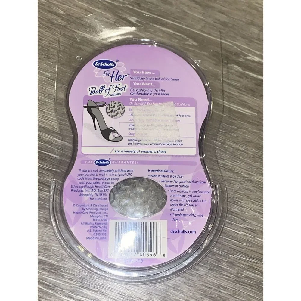 *NEW IN PACKAGE Dr Scholls for her ball of foot cushions one pair-MASSAGING GEL